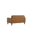 Porter Designs Soria Top-Grain Leather Loveseat - Brown