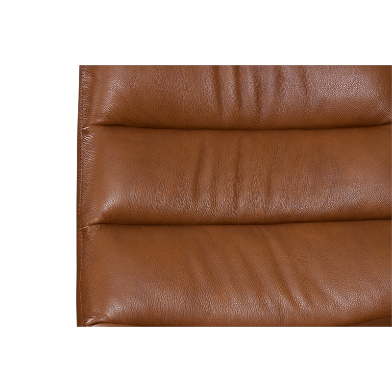 Porter Designs Cetus Leather Swivel Accent Chair - Brown