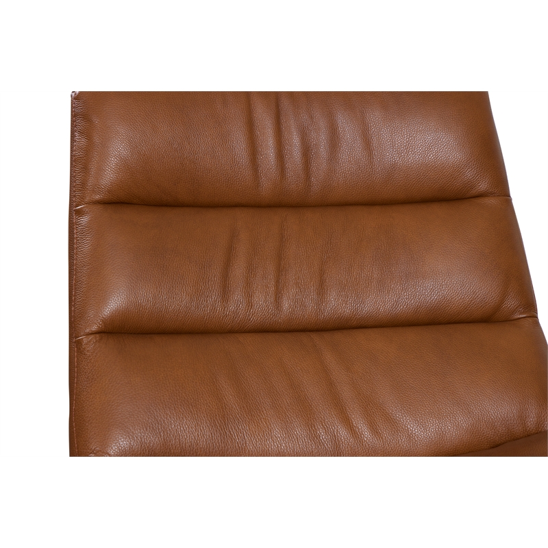 Porter Designs Cetus Leather Swivel Accent Chair - Brown