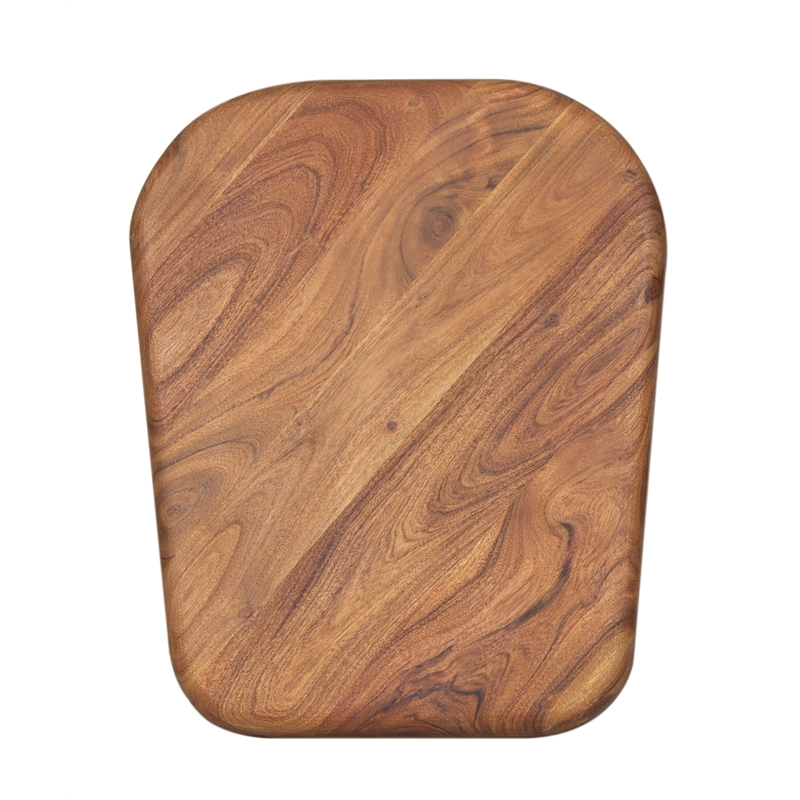 Porter Designs Ekta Solid Acacia Wood End Table - Brown
