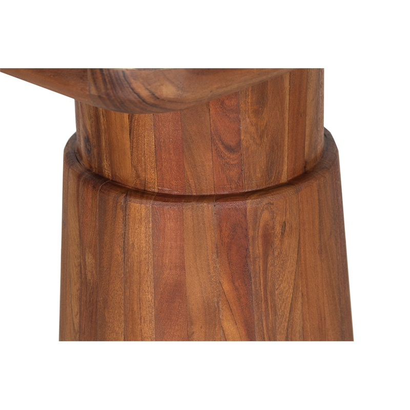 Porter Designs Ekta Solid Acacia Wood End Table - Brown