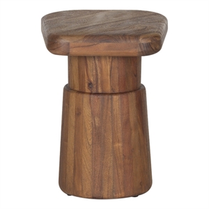 Porter Designs Ekta Solid Acacia Wood End Table - Brown