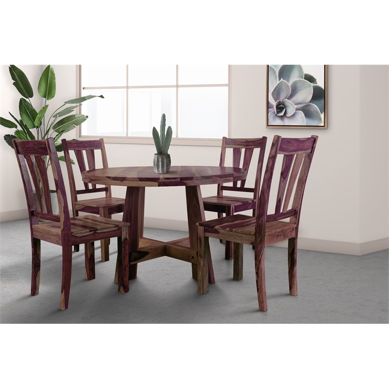 Porter Designs Kalispell Solid Sheesham Wood Dining Table - Brown