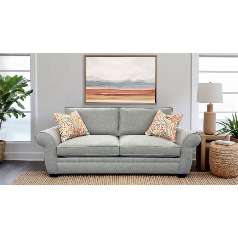 Porter Designs Oasis Transitional Upholstered Sofa - Gray