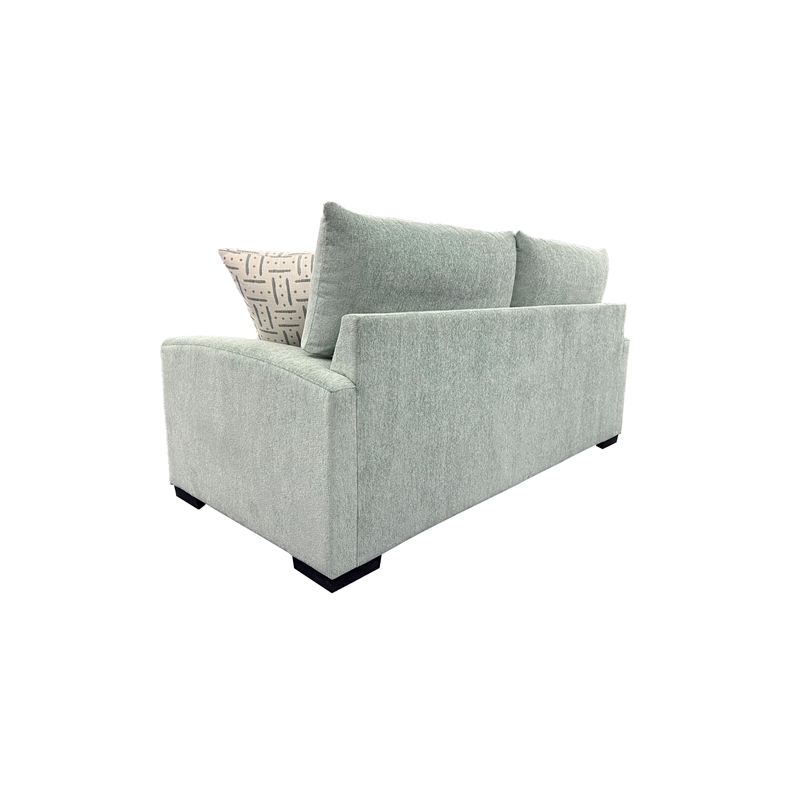Porter Designs Clayton Modern Upholstered Loveseat - Teal