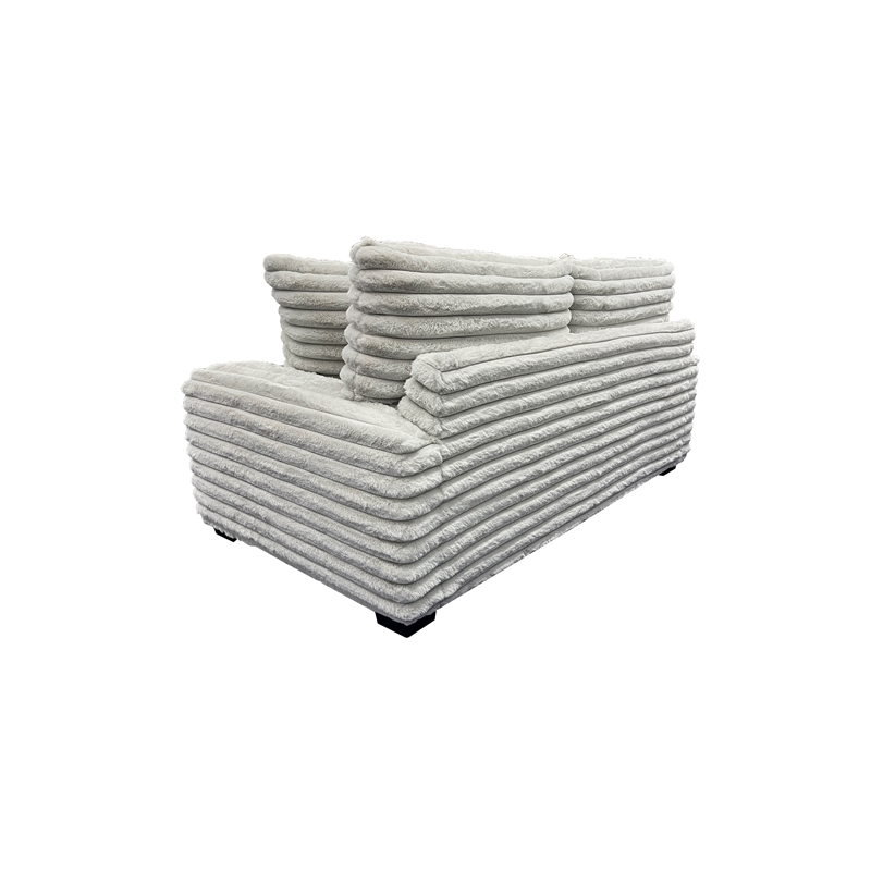Porter Designs Big Chill Microfiber Loveseat - Gray