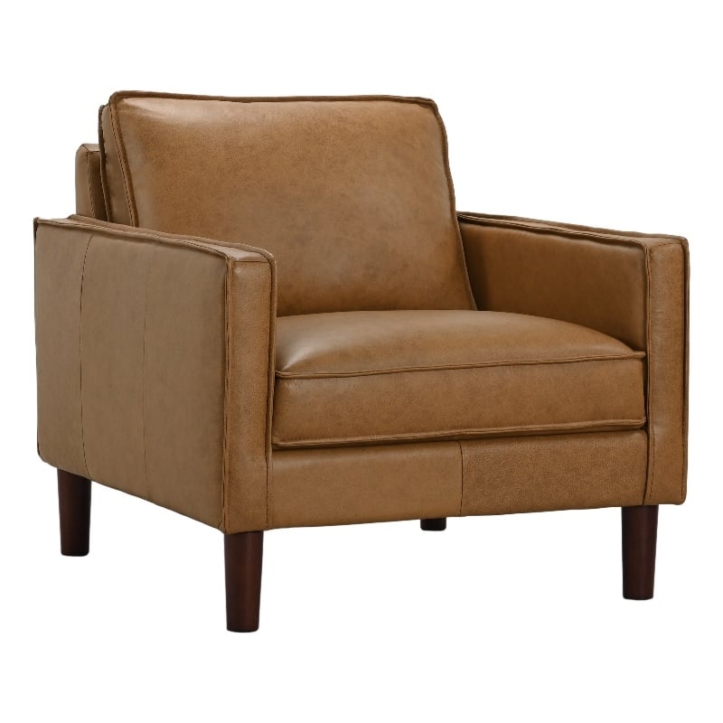 Porter Designs Soria Top-Grain Leather Chair - Brown
