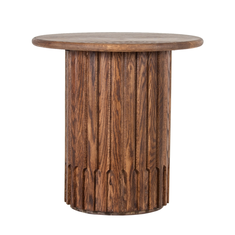 Porter Designs Bixby Solid Red Oak Wood End Table - Brown