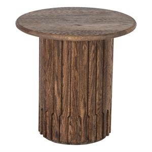 Porter Designs Bixby Solid Red Oak Wood End Table - Brown