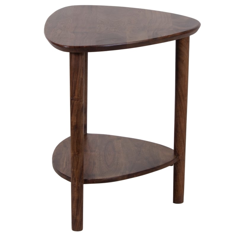Porter Designs Noma Solid Acacia Wood End Table - Brown