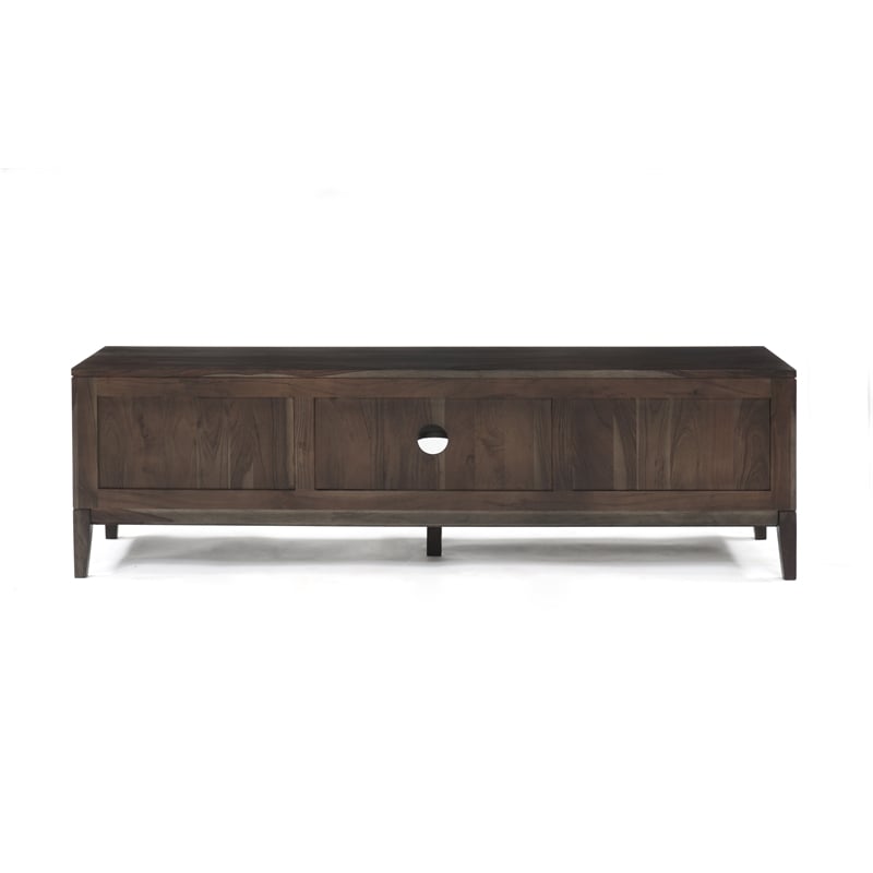 Porter Designs Fall River Solid Sheesham Wood TV Stand - Gray