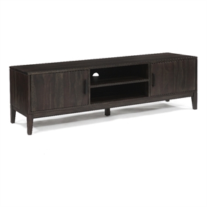 Porter Designs Fall River Solid Sheesham Wood TV Stand - Gray