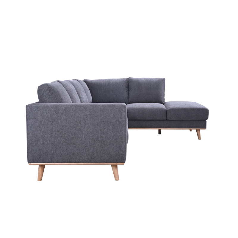 Porter Designs Albina Modern Upholstered Sectional - Gray