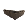 Porter Designs Savannah Soft Chenille Fabric Sectional - Brown