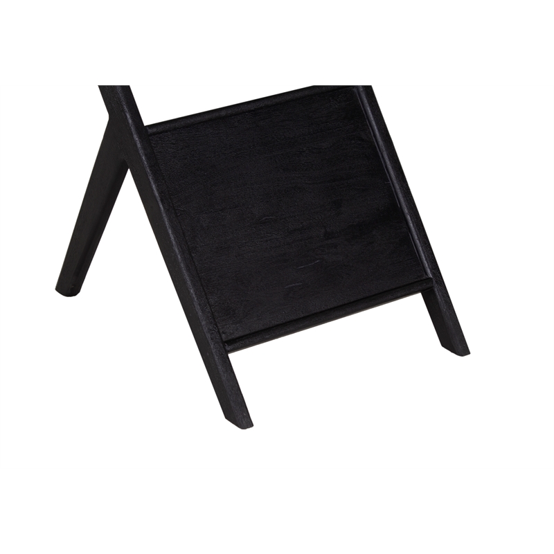 Porter Designs Canberra Solid Mango Wood End Table - Black