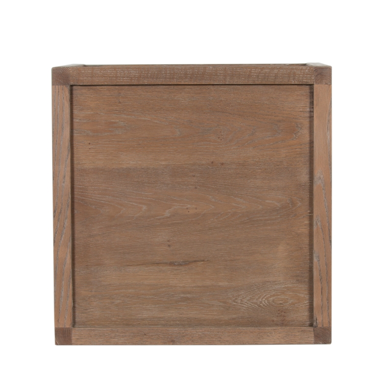 Porter Designs Lowell Solid White Oak Wood End Table - Brown