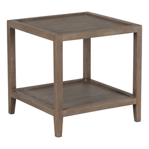 Porter Designs Lowell Solid White Oak Wood End Table - Brown