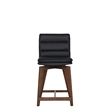 Porter Designs Castor Genuine Leather Counter Chair - Black