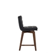 Porter Designs Castor Genuine Leather Counter Chair - Black