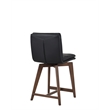 Porter Designs Castor Genuine Leather Counter Chair - Black