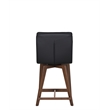 Porter Designs Castor Genuine Leather Counter Chair - Black