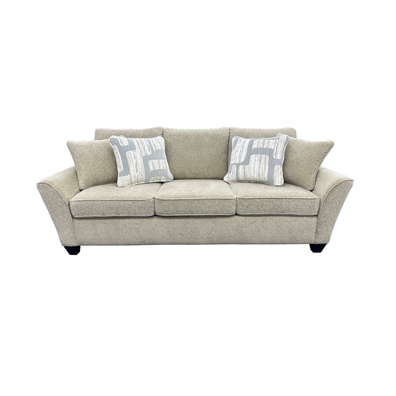 Porter Designs Columbia Microfiber Upholstered Sofa in Cream
