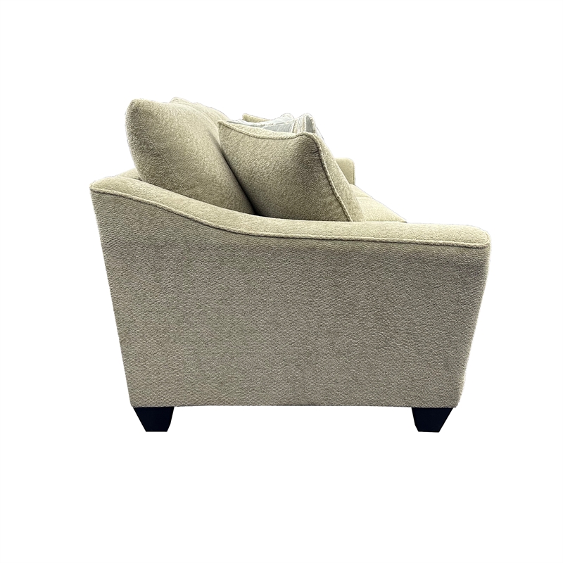 Porter Designs Columbia Microfiber Upholstered Sofa in Cream