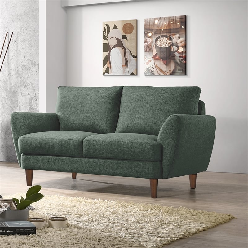 Porter Designs Burnside Contemporary Upholstered Loveseat - Green