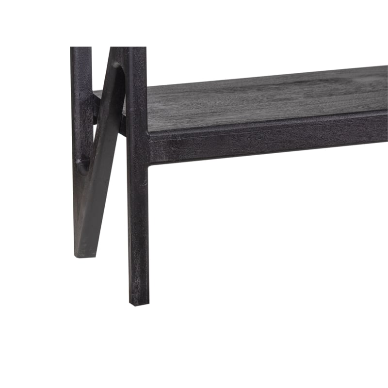 Porter Designs Canberra Solid Mango Wood TV Stand - Black