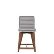 Porter Designs Castor Genuine Leather Counter Chair - Gray