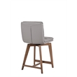 Porter Designs Castor Genuine Leather Counter Chair - Gray