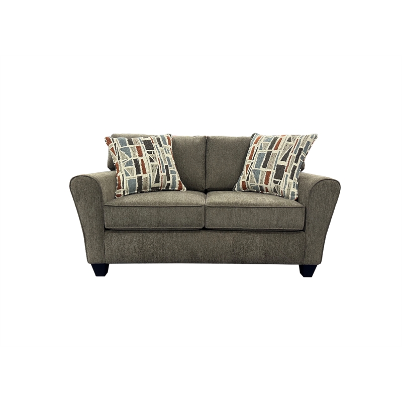Porter Designs Reese Modern Upholstered Loveseat - Brown
