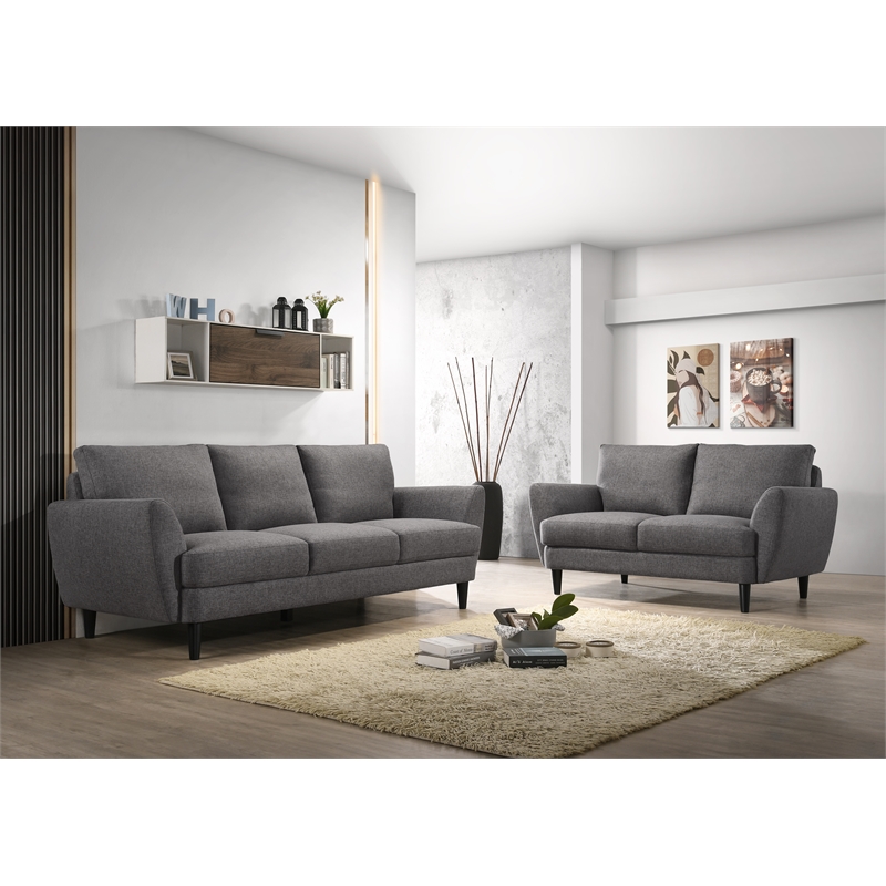 Porter Designs Burnside Contemporary Upholstered Sofa - Gray
