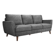 Porter Designs Burnside Contemporary Upholstered Sofa - Gray