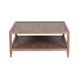 Porter Designs Lowell Solid White Oak Wood Coffee Table - Brown