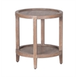Porter Designs Lowell Solid White Oak Wood End Table - Brown