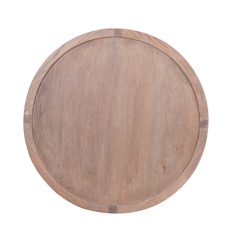 Porter Designs Lowell Solid White Oak Wood End Table - Brown