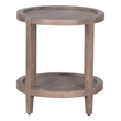 Porter Designs Lowell Solid White Oak Wood End Table - Brown