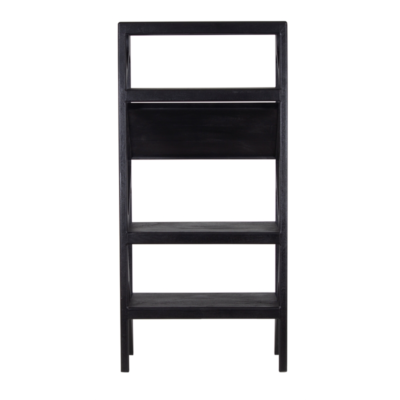 Porter Designs Canberra Solid Mango Wood Bookcase - Black