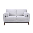 Porter Designs Flanders Wood Trim Loveseat - Gray