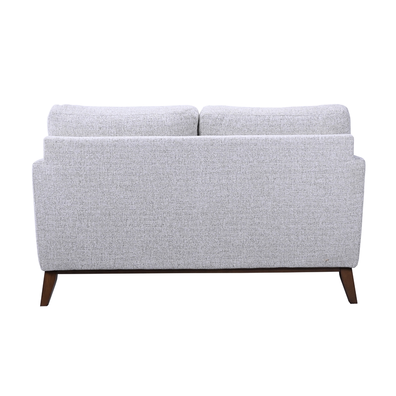 Porter Designs Flanders Wood Trim Loveseat - Gray