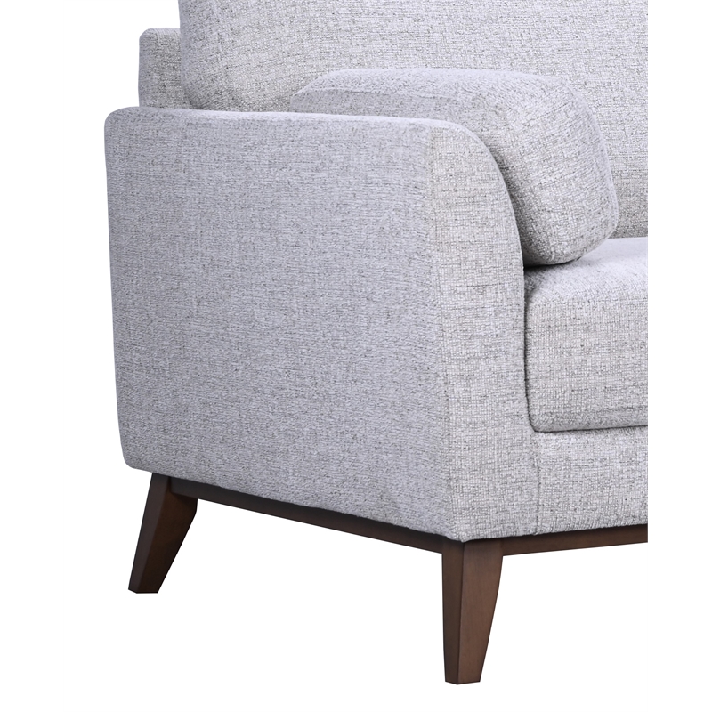 Porter Designs Flanders Wood Trim Loveseat - Gray