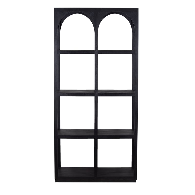 Porter Designs Tarragona Solid Mango Wood Bookcase - Black
