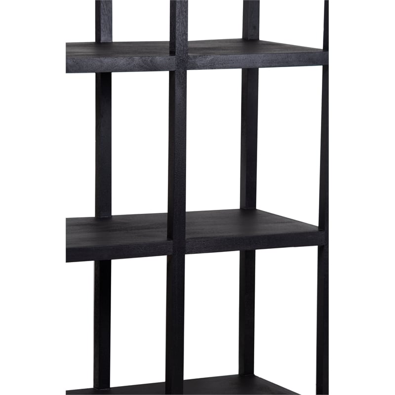 Porter Designs Tarragona Solid Mango Wood Bookcase - Black