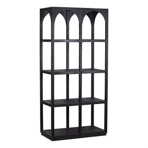 Porter Designs Tarragona Solid Mango Wood Bookcase - Black
