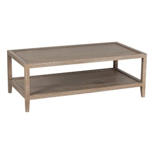 Porter Designs Lowell Solid White Oak Wood Coffee Table - Brown