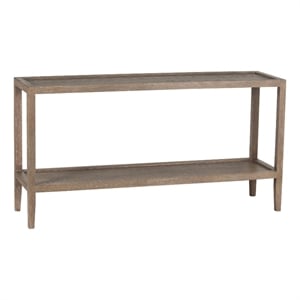 Porter Designs Lowell Solid White Oak Wood Console Table - Brown