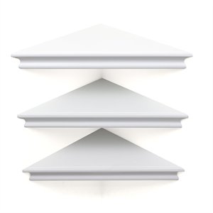 kieragrace kg providence  reilly triangle corner shelf white engineered wood