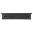 kieragrace KG Contemporary  Kian Wall Shelf with 5 Pegs Black Engineered Wood