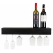 kieragrace KG Retro  Pinot Shelf  Wine Glass Rack Black Engineered Wood